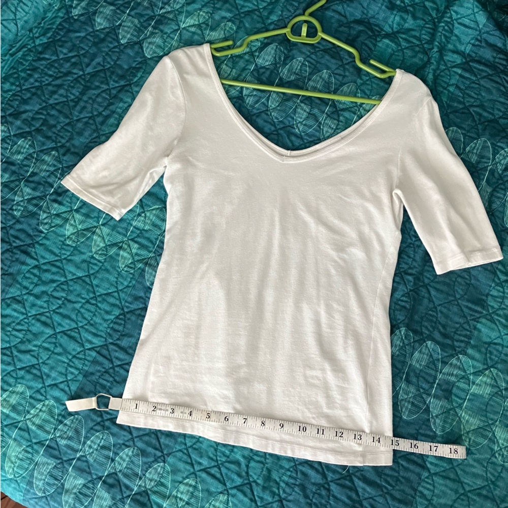 ALLOY White Mid-long Sleeve Tee - Picture 6 of 9